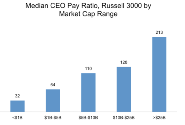 CEO pay ratio by company size